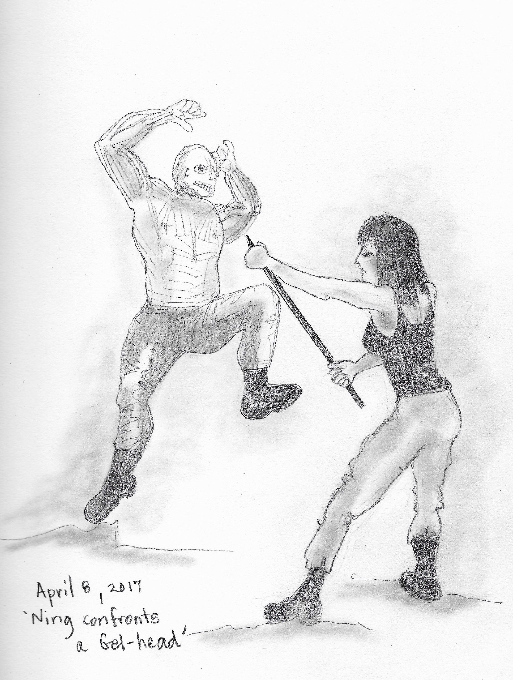 'Ning confronts a Gel-head'paperback