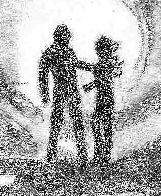 'release of the feather' close up